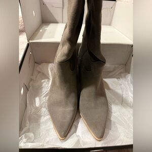 Nine West Smash Stacked Block Heel Cowboy Boots